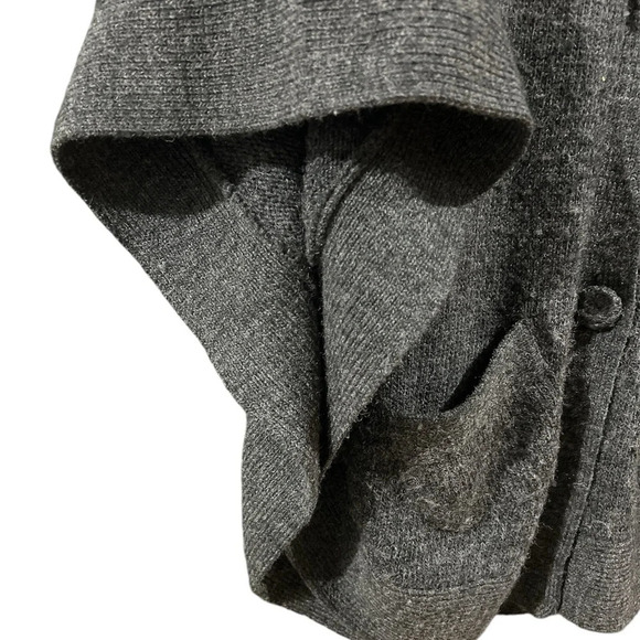 20% Wool ORLY cowl neck pinch with working buttons to use as sweater. Large-XL - Picture 4 of 7